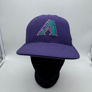 Vintage New Era Arizona Diamondbacks  59FIFTY Fitted Baseball Cap Purple Logo 7